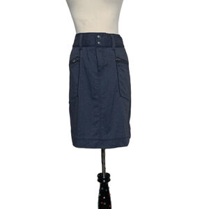 Athleta gray zippered pockets mini skirt size 10